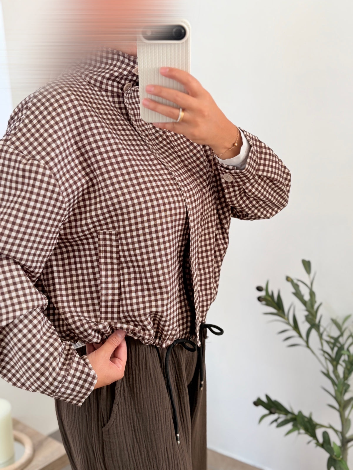 Bomber vichy marron — vue de face