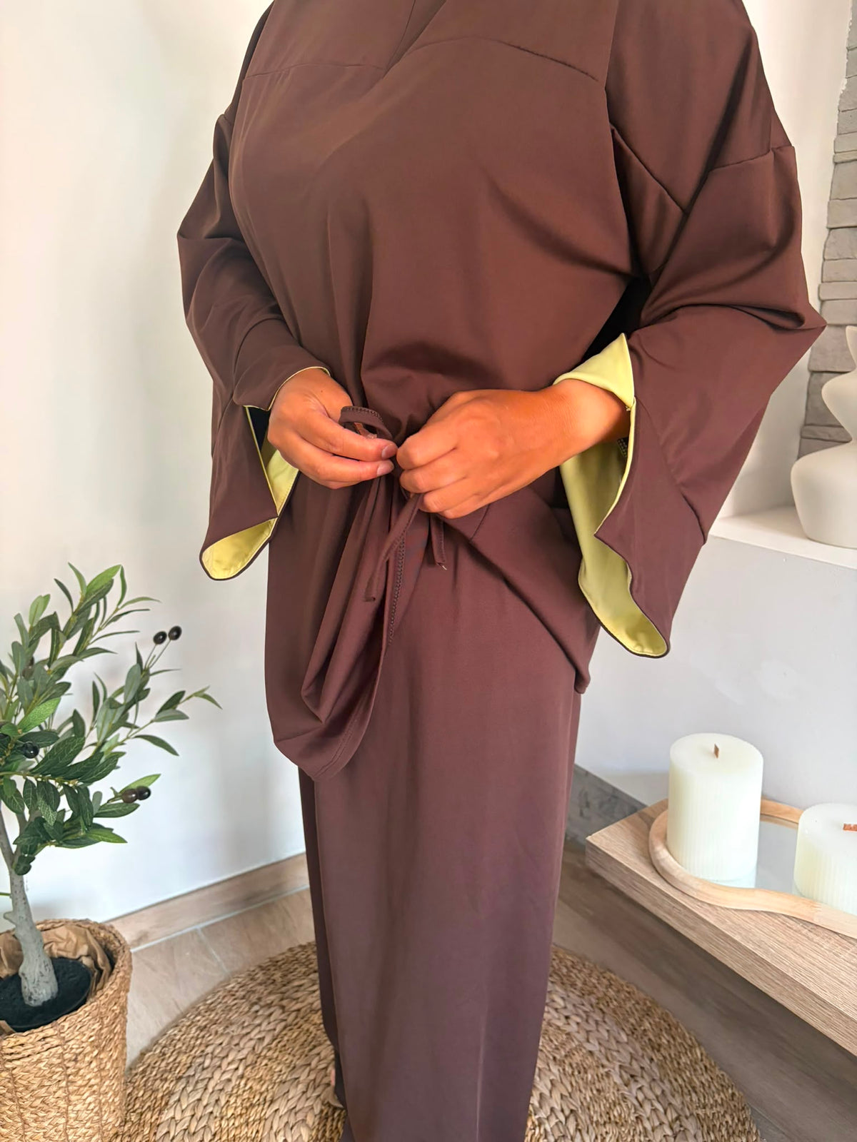 Burkini brun — dos