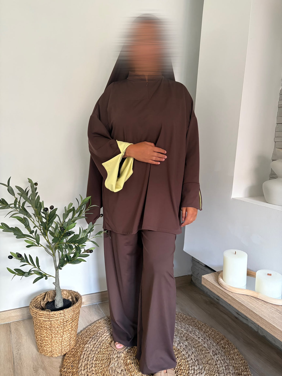 Burkini brun — détail