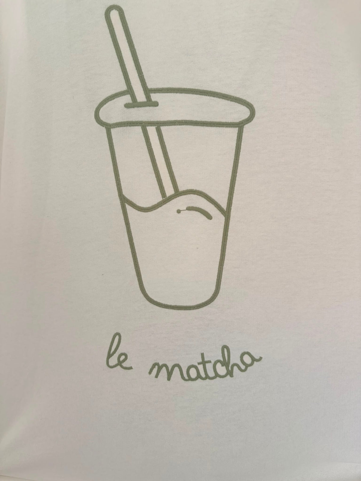 T-shirt brodé Le Matcha blanc — dos