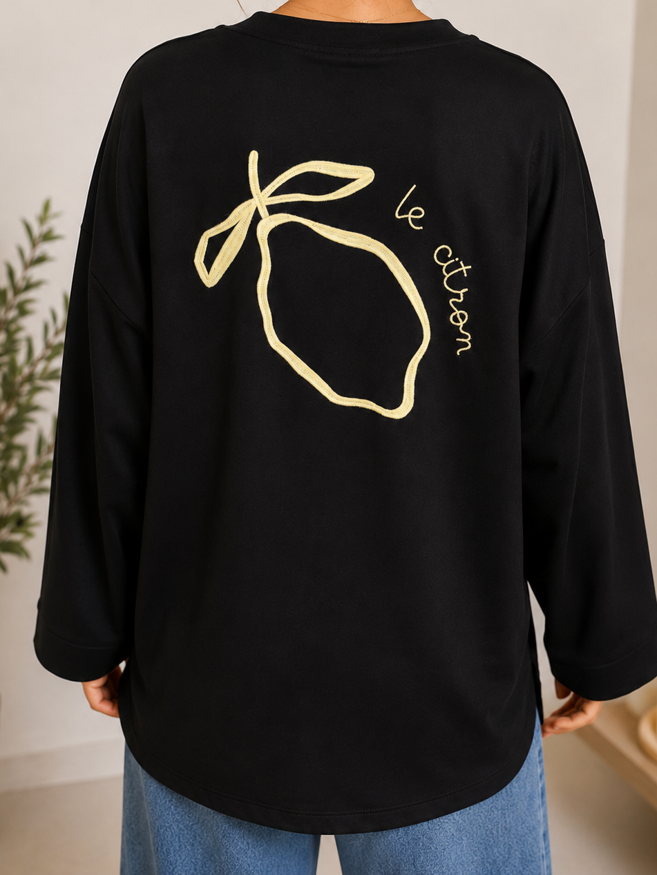 T-shirt brodé « Le Citron »